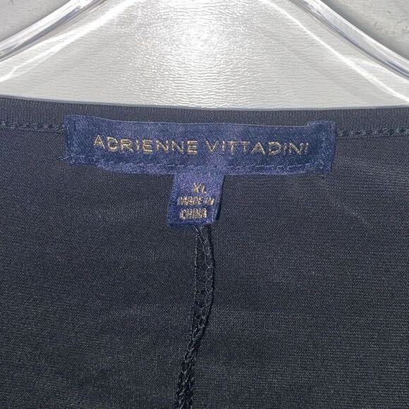 Adrienne Vittadini Women's Black Embellished Long Sleeve Blouse Size XL - Picture 3 of 8